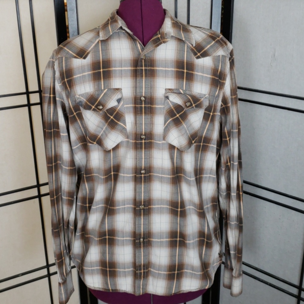 American Eagle Mens Vintage Fit Plaid Button Down